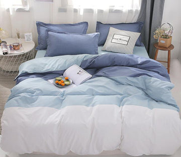 3D Blue And White Gradient 12081 Bed Pillowcases Quilt