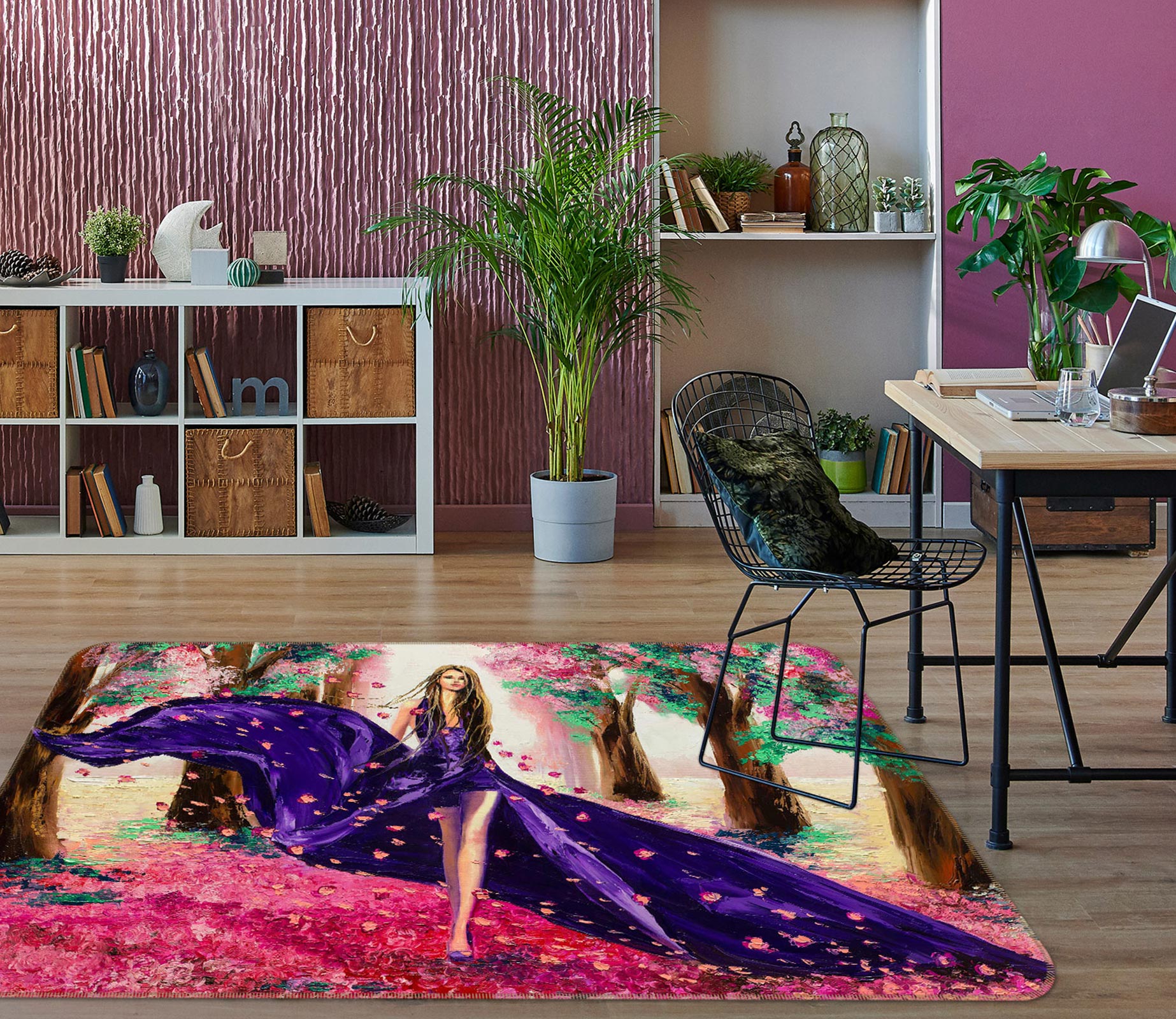 3D Sakura Model 1025 Non Slip Rug Mat