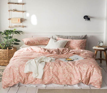 3D Flesh Pink 7031 Bed Pillowcases Quilt