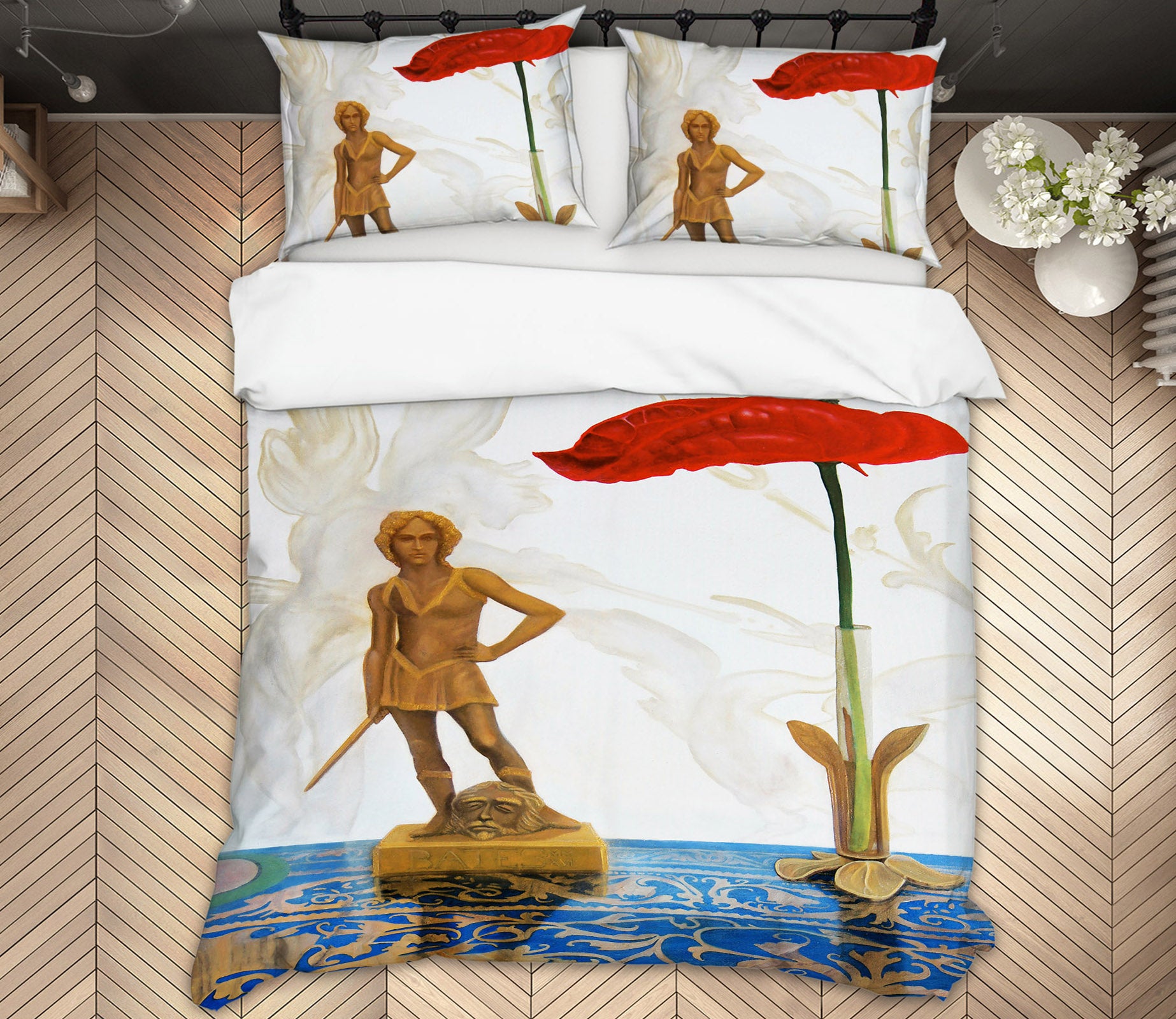 3D Portrait Statue 11048 Matthew Holden Bates Bedding Bed Pillowcases Quilt