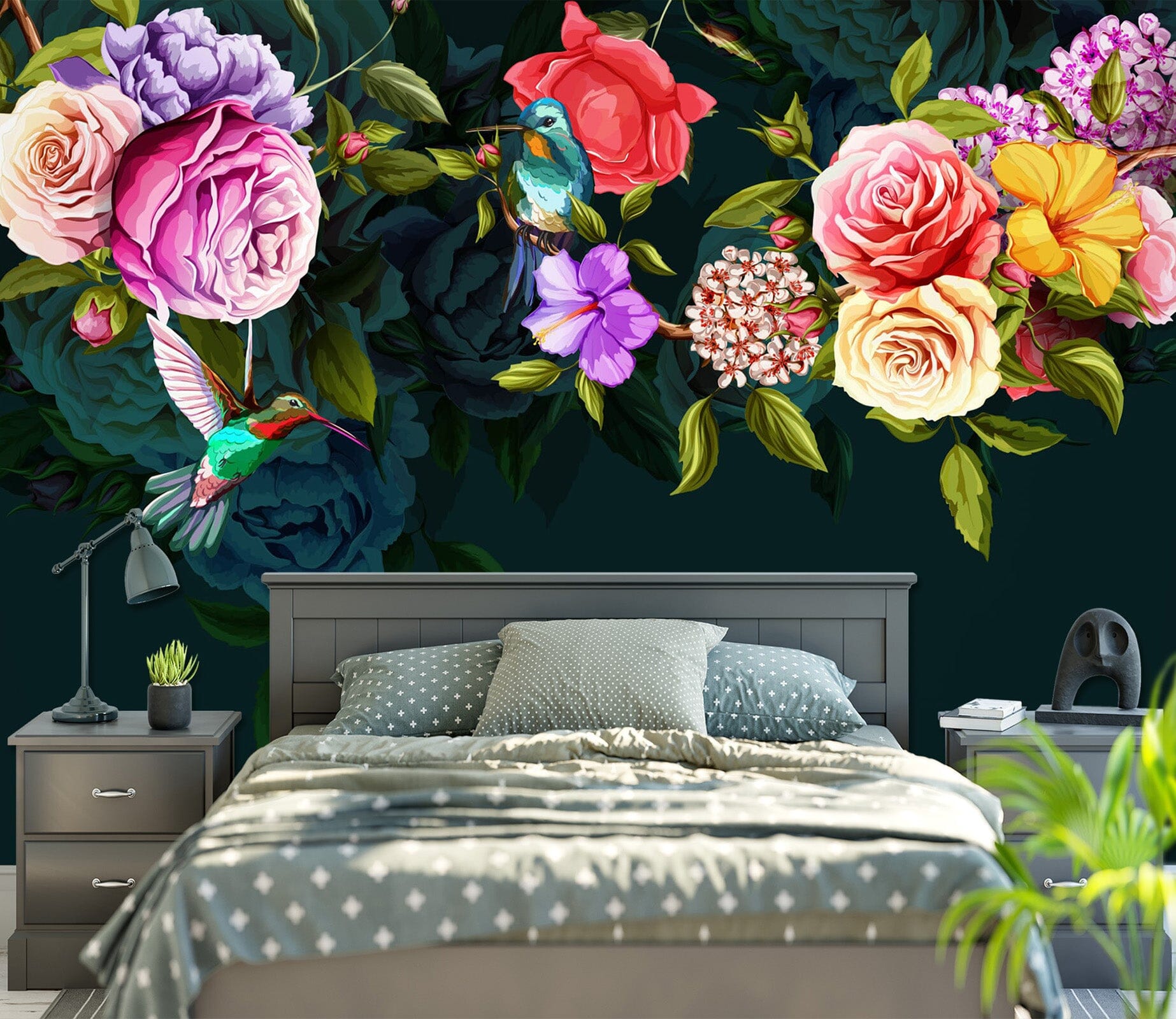 3D Colored Flowers 1613 Wall Murals Wallpaper AJ Wallpaper 2 