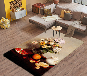 3D Color Vase Flowers 76214 Non Slip Rug Mat