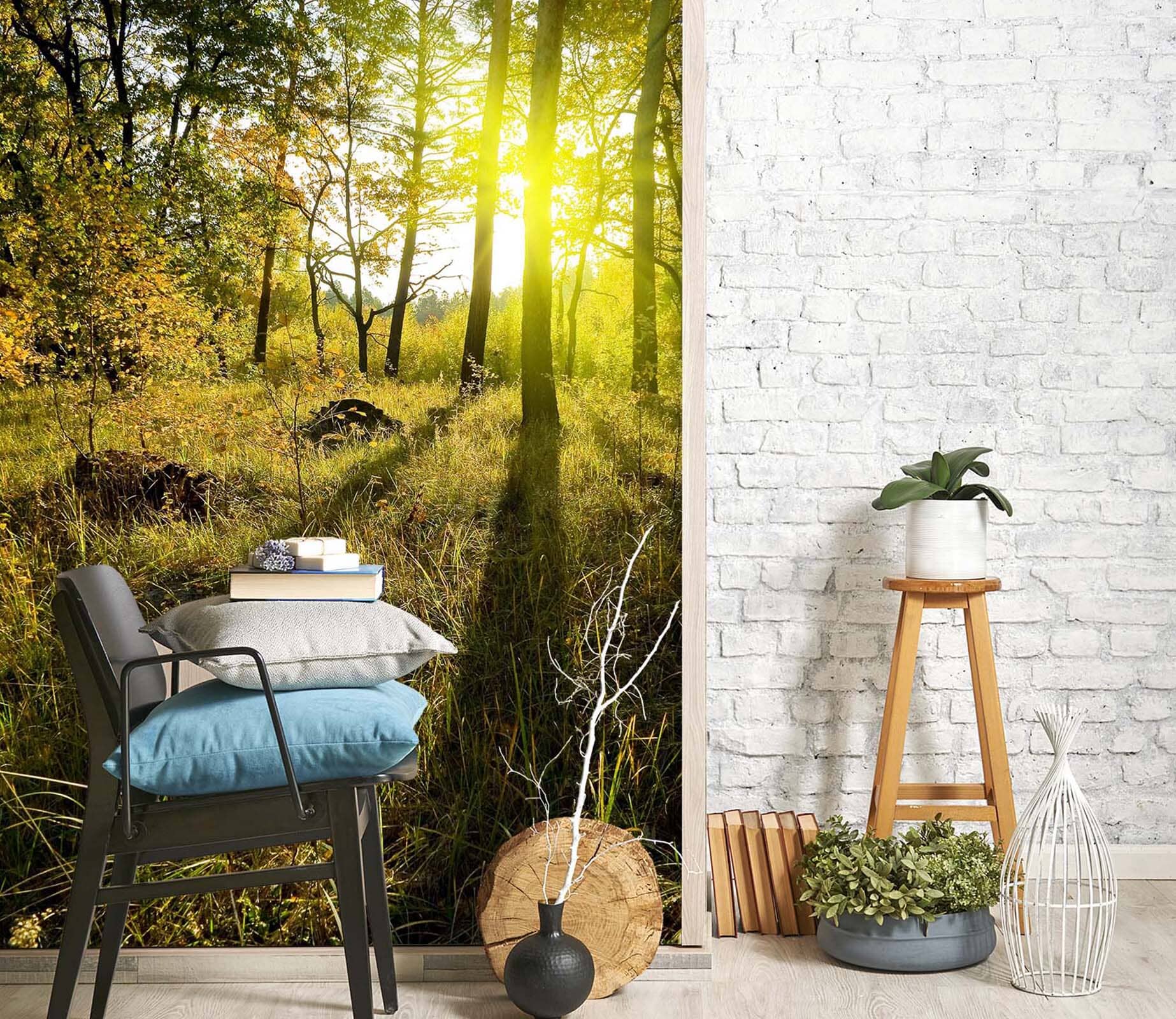 3D Forest Sunlight 080 Wall Murals Wallpaper AJ Wallpaper 2 