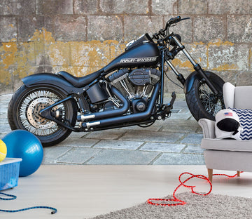 3D Motorcycle Black 131 Vehicle Wall Murals