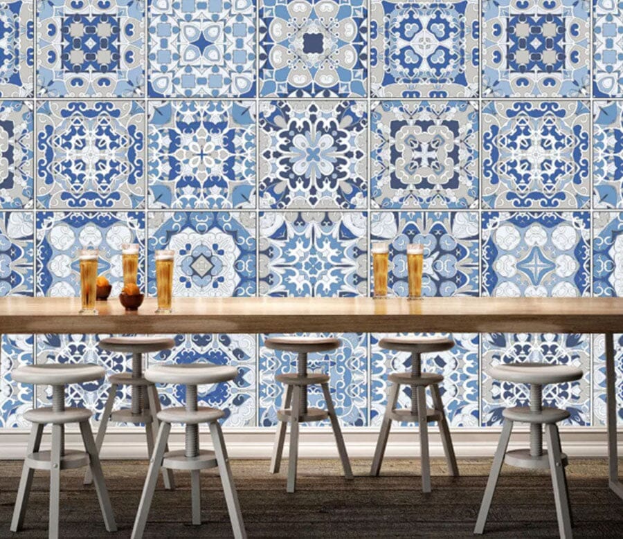 3D Blue Pattern 2157 Wall Murals Wallpaper AJ Wallpaper 2 