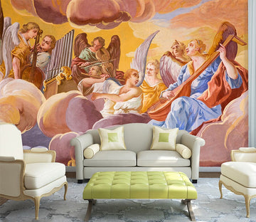 3D Play The Harp 1540 Wall Murals Wallpaper AJ Wallpaper 2 