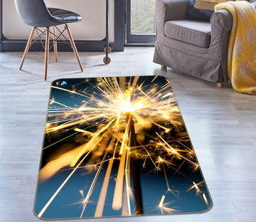 3D Fireworks 55118 Christmas Non Slip Rug Mat Xmas