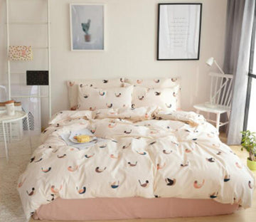 3D Bird Pattern 20284 Bed Pillowcases Quilt