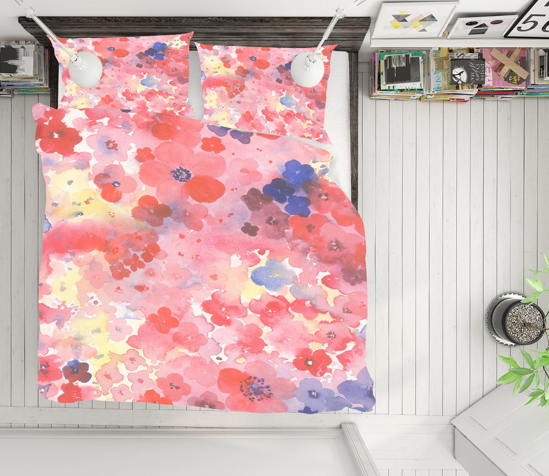 3D Pink Pattern 16099 Bed Pillowcases Quilt