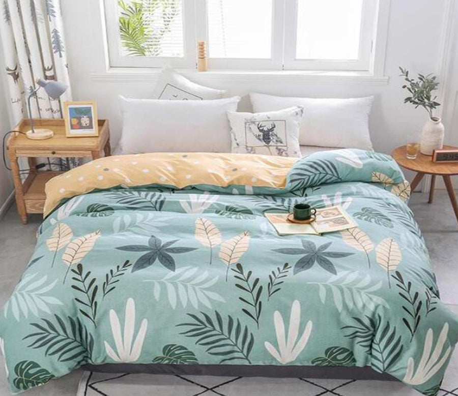 3D Leaves 3168 Bed Pillowcases Quilt