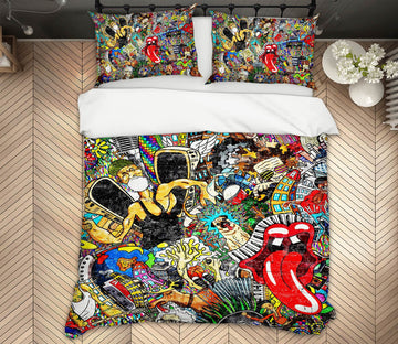 3D Mouth Monster 052 Bed Pillowcases Quilt