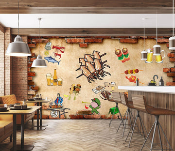 3D Barbecue Beer 3029 Wall Murals Wallpaper AJ Wallpaper 2 