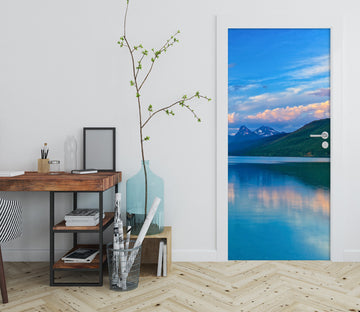 3D Blue Lake Mountains 110211 Kathy Barefield Door Mural
