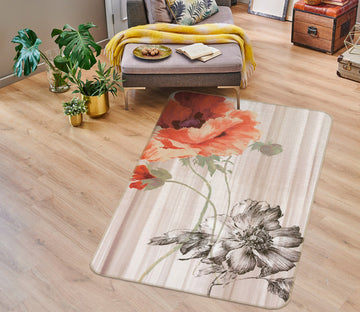 3D Flowers 32200 Non Slip Rug Mat