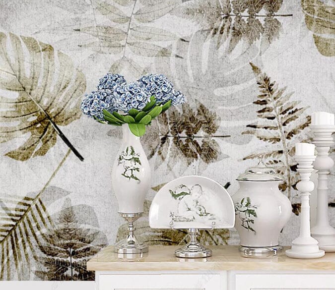 3D Green Leaf 2855 Wall Murals Wallpaper AJ Wallpaper 2 