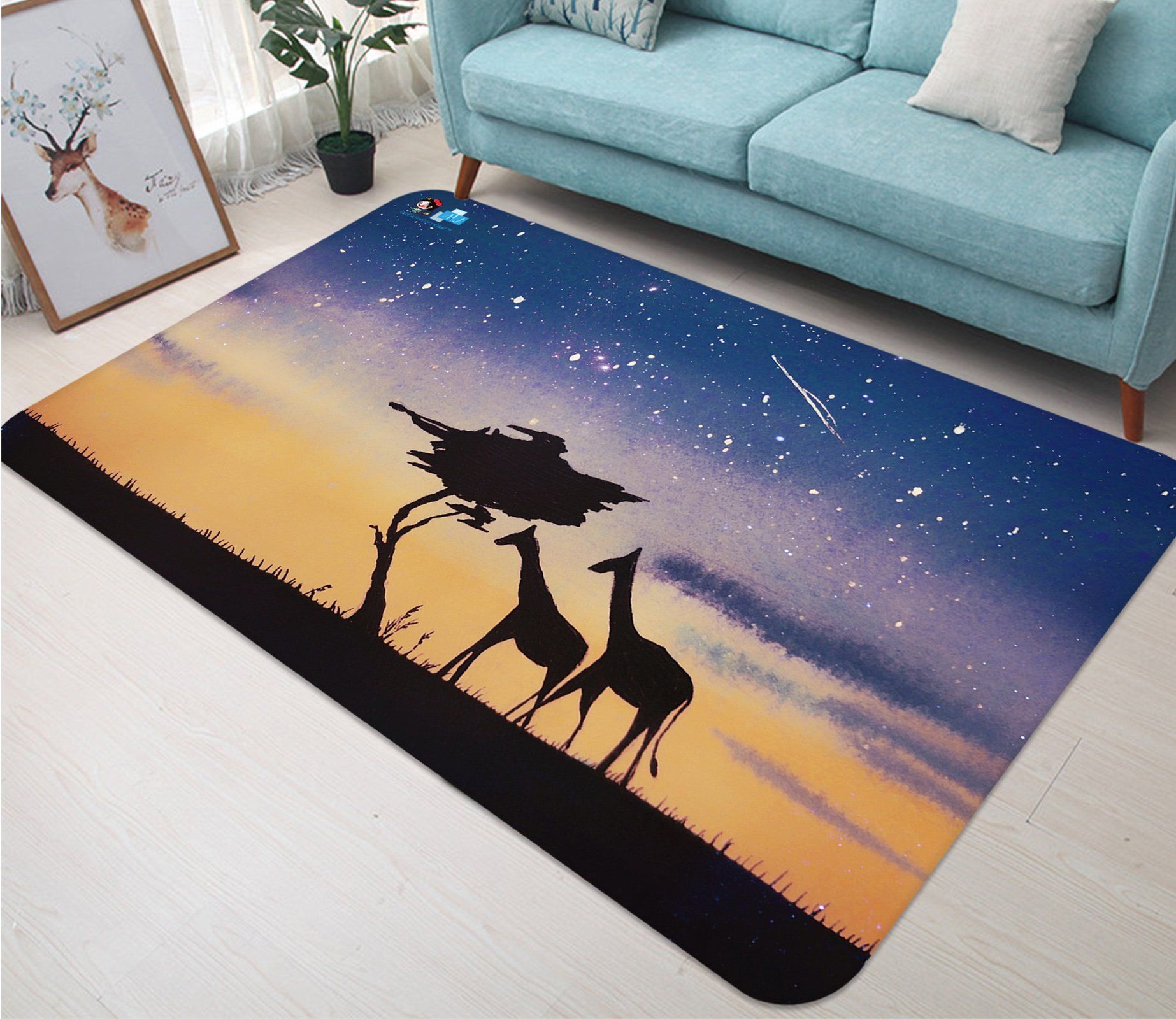 3D Giraffe 2694 Non Slip Rug Mat Mat AJ Creativity Home 