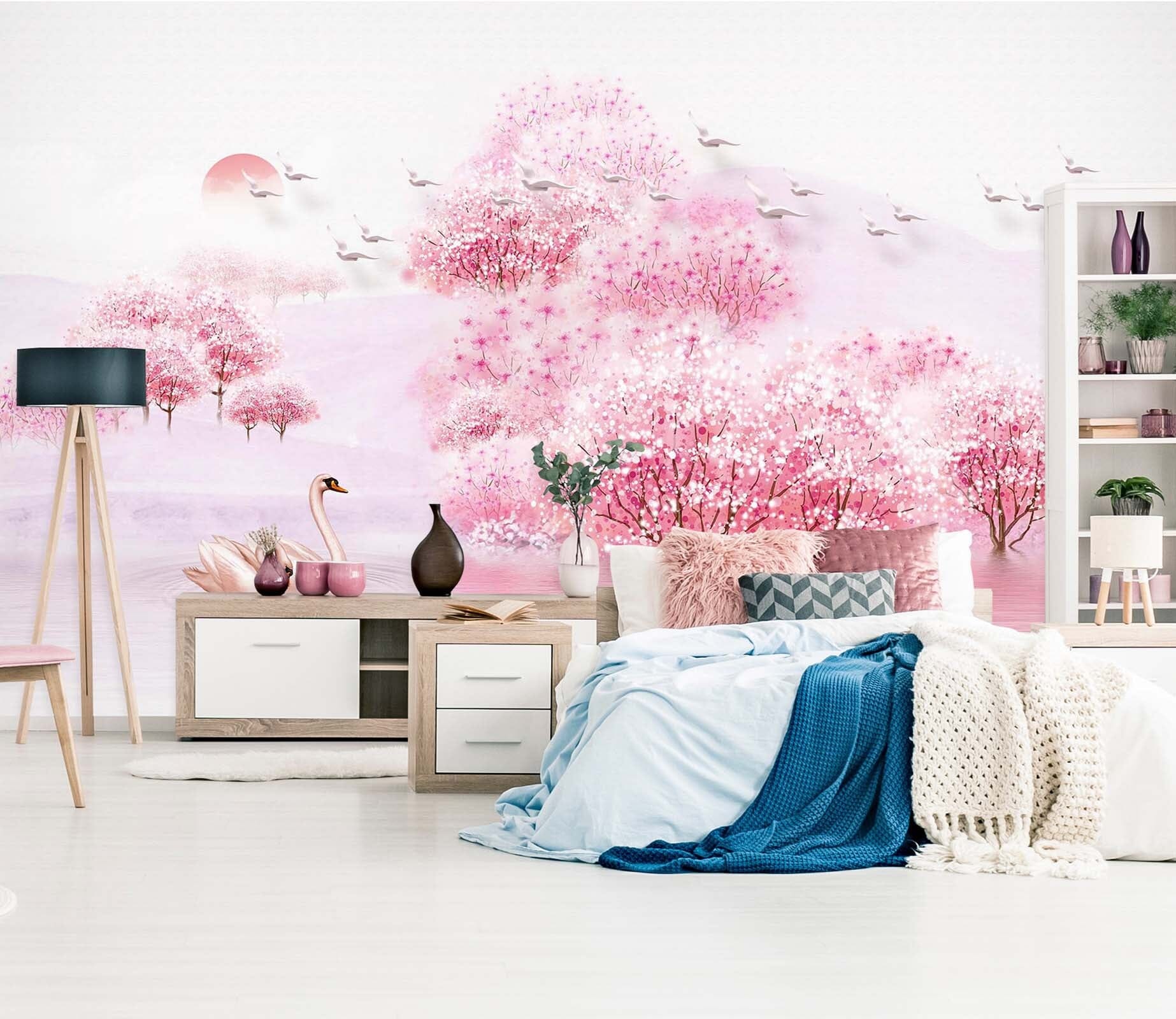 3D Pink World 2062 Wall Murals Wallpaper AJ Wallpaper 2 