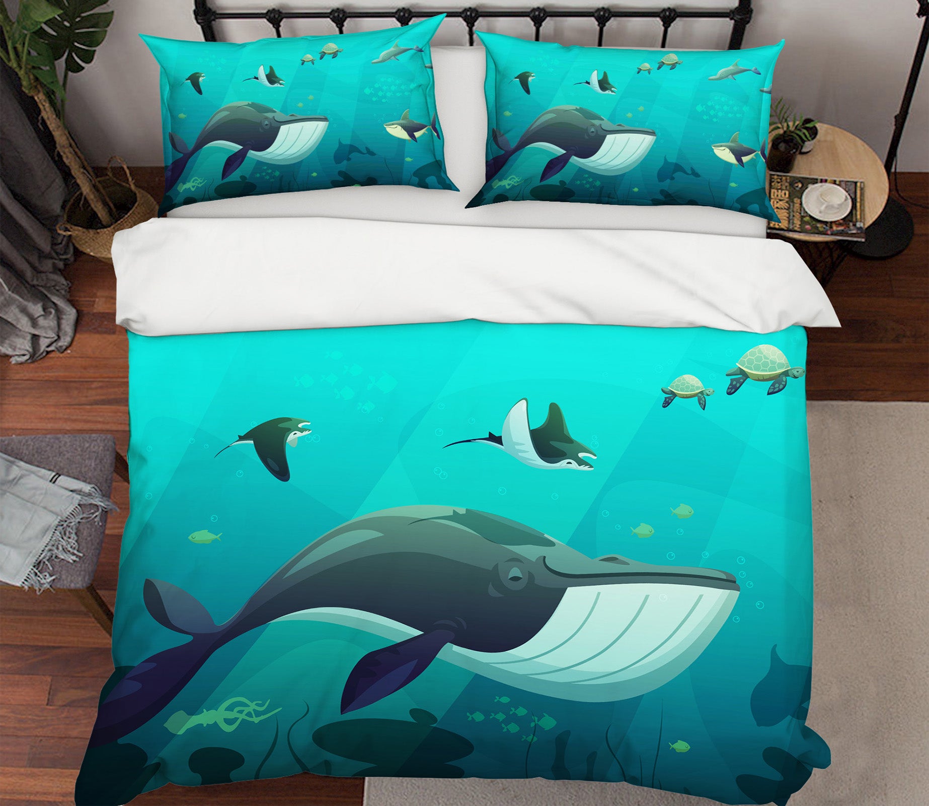 3D Whale 19155 Bed Pillowcases Quilt