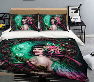 3D Pink Flower Woman 8859 Brigid Ashwood Bedding Bed Pillowcases Quilt Cover Duvet Cover