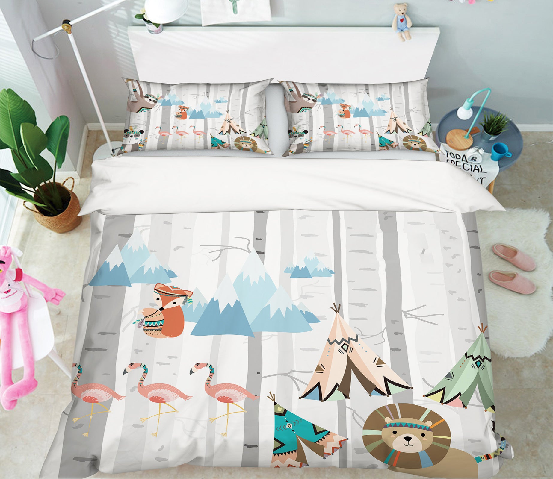 3D Little Animals 13119 Bed Pillowcases Quilt