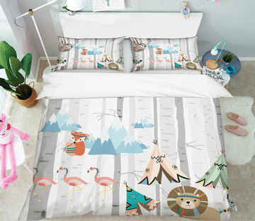 3D Little Animals 13119 Bed Pillowcases Quilt