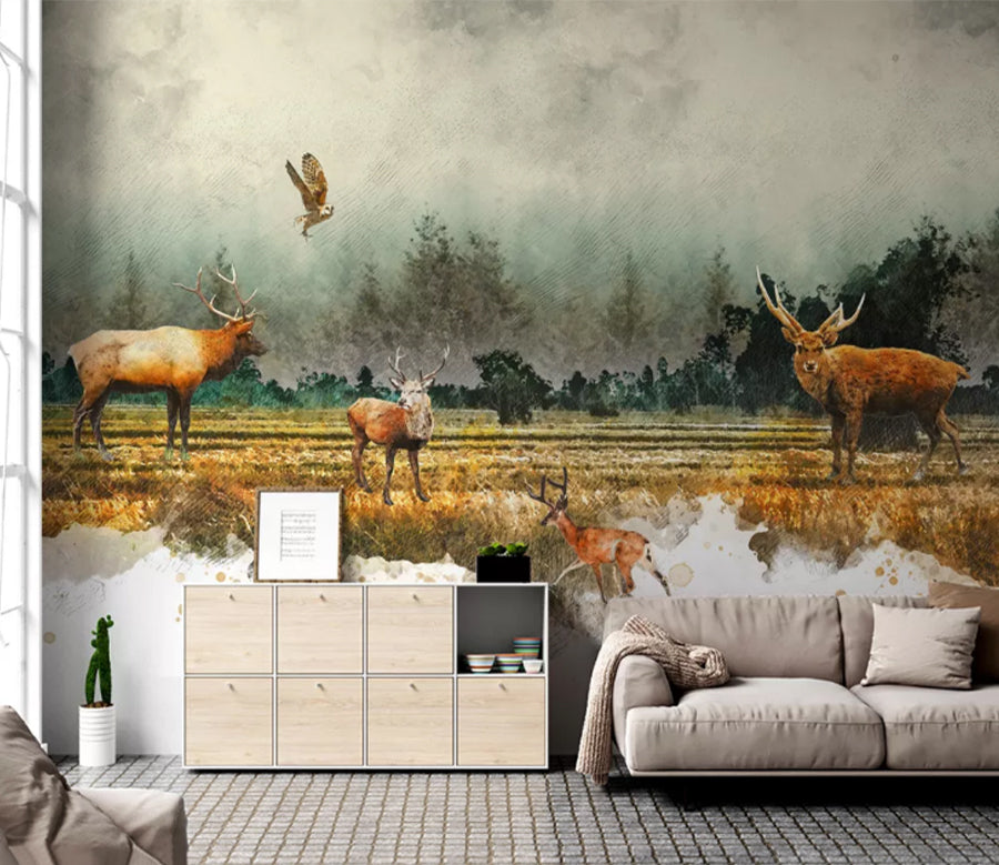 3D Prairie Fawn WC2397 Wall Murals