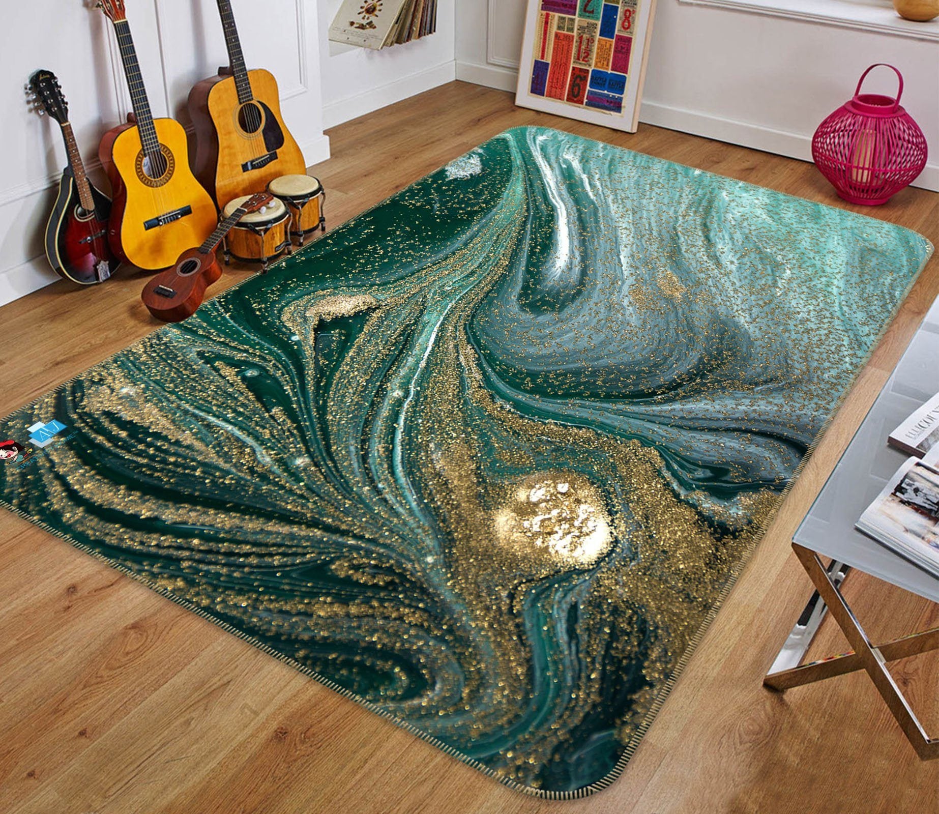 3D Flow Mark 2793 Non Slip Rug Mat Mat AJ Creativity Home 