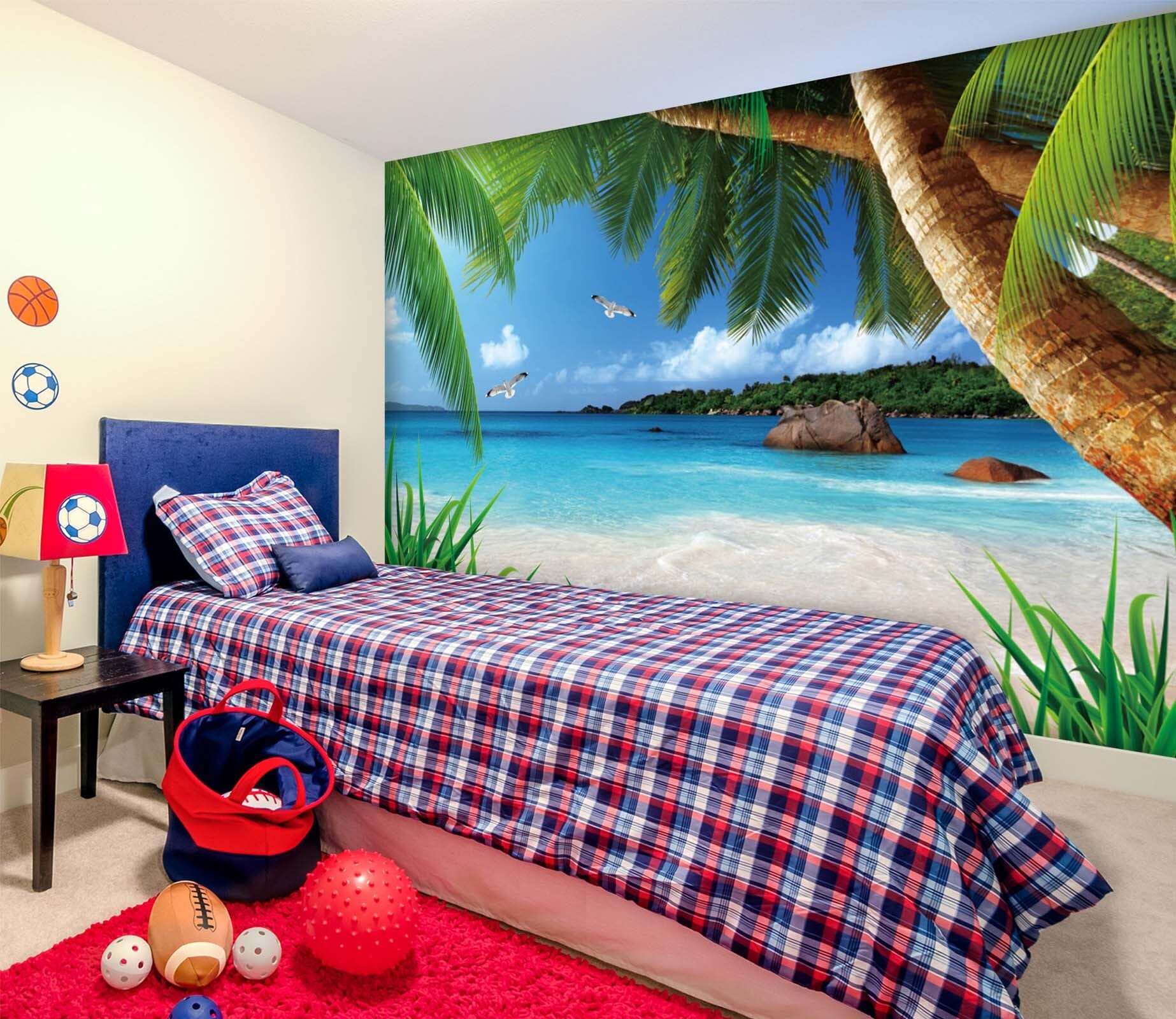 3D Coconut Palm Tree 1616 Wall Murals Wallpaper AJ Wallpaper 2 