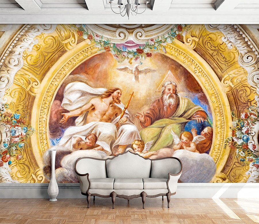 3D Golden God 1602 Wall Murals Wallpaper AJ Wallpaper 2 
