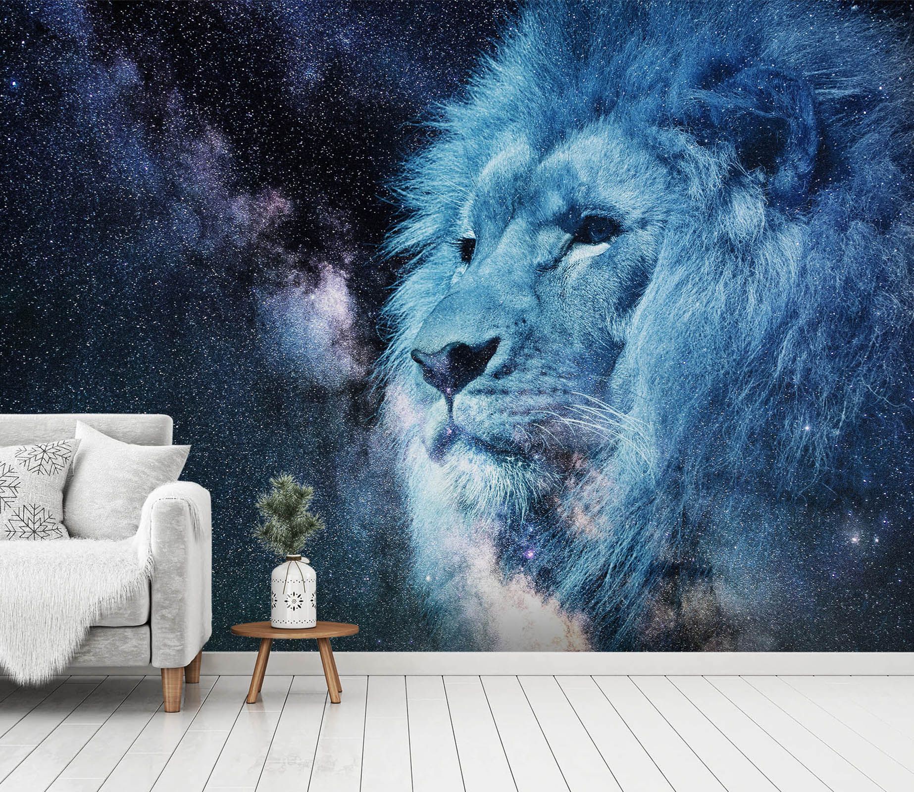 3D Lion Face 211 Wallpaper AJ Wallpaper 