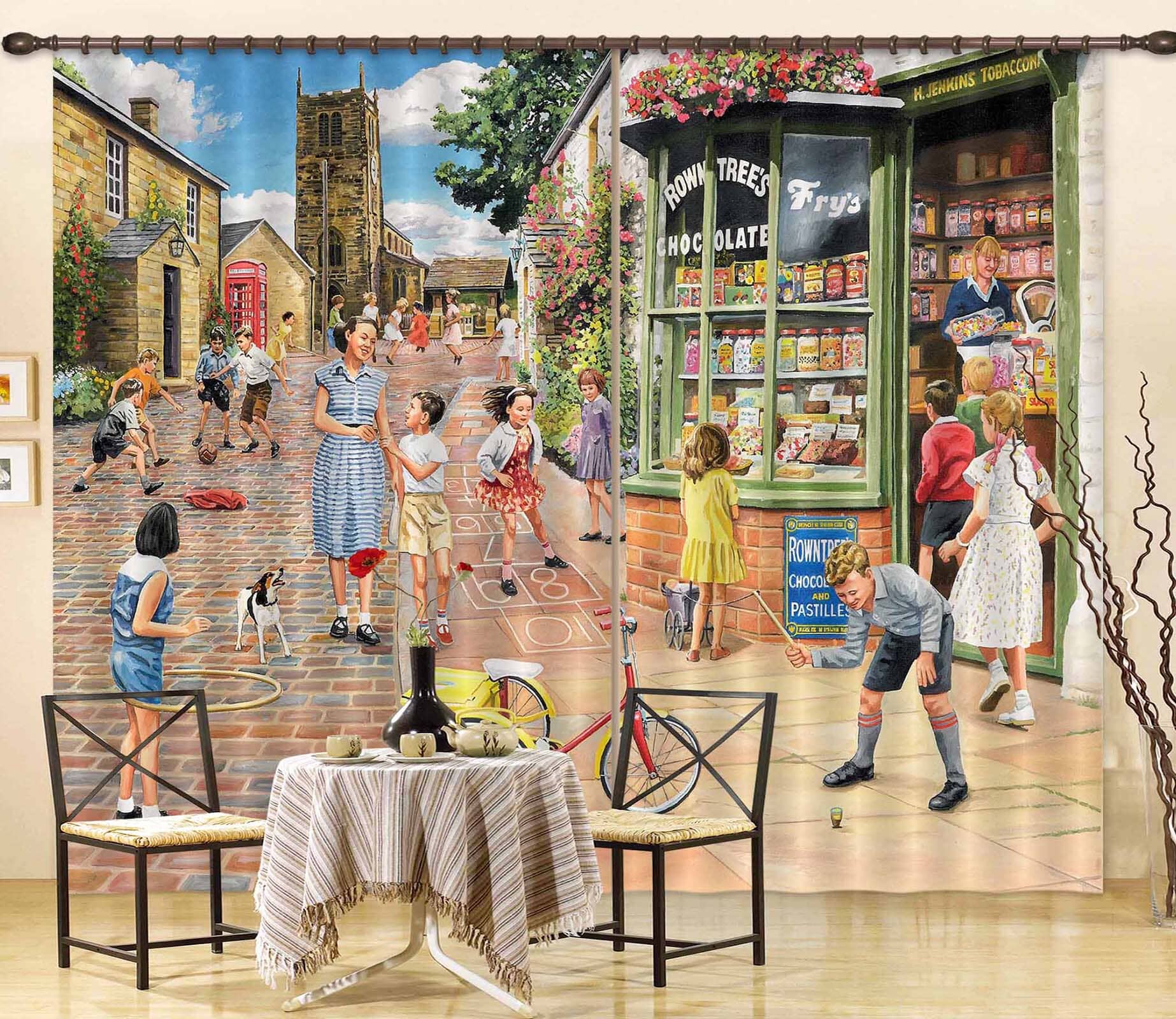 3D The Sweet Shop 108 Trevor Mitchell Curtain Curtains Drapes Curtains AJ Creativity Home 