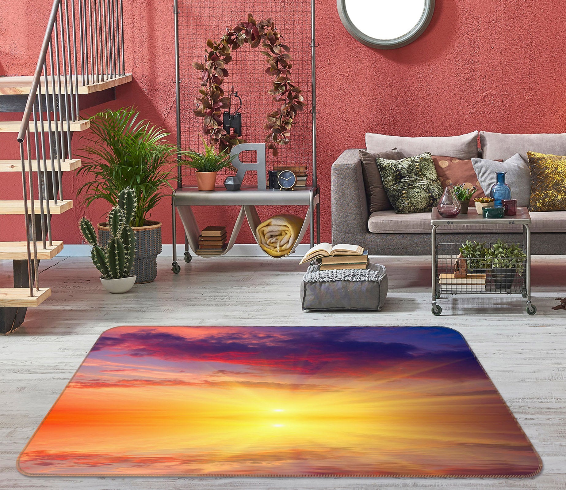 3D Clouds 31167 Non Slip Rug Mat