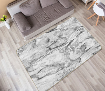 3D Gray Marble Pattern 27121 Non Slip Rug Mat