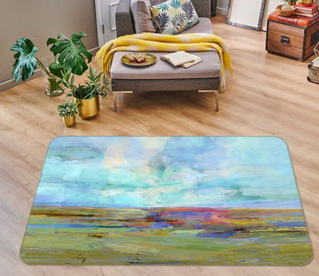 3D Sky Grass Ink Painting 84017 Michael Tienhaara Rug Non Slip Rug Mat