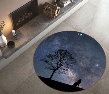 3D Trees 81197 Round Non Slip Rug Mat