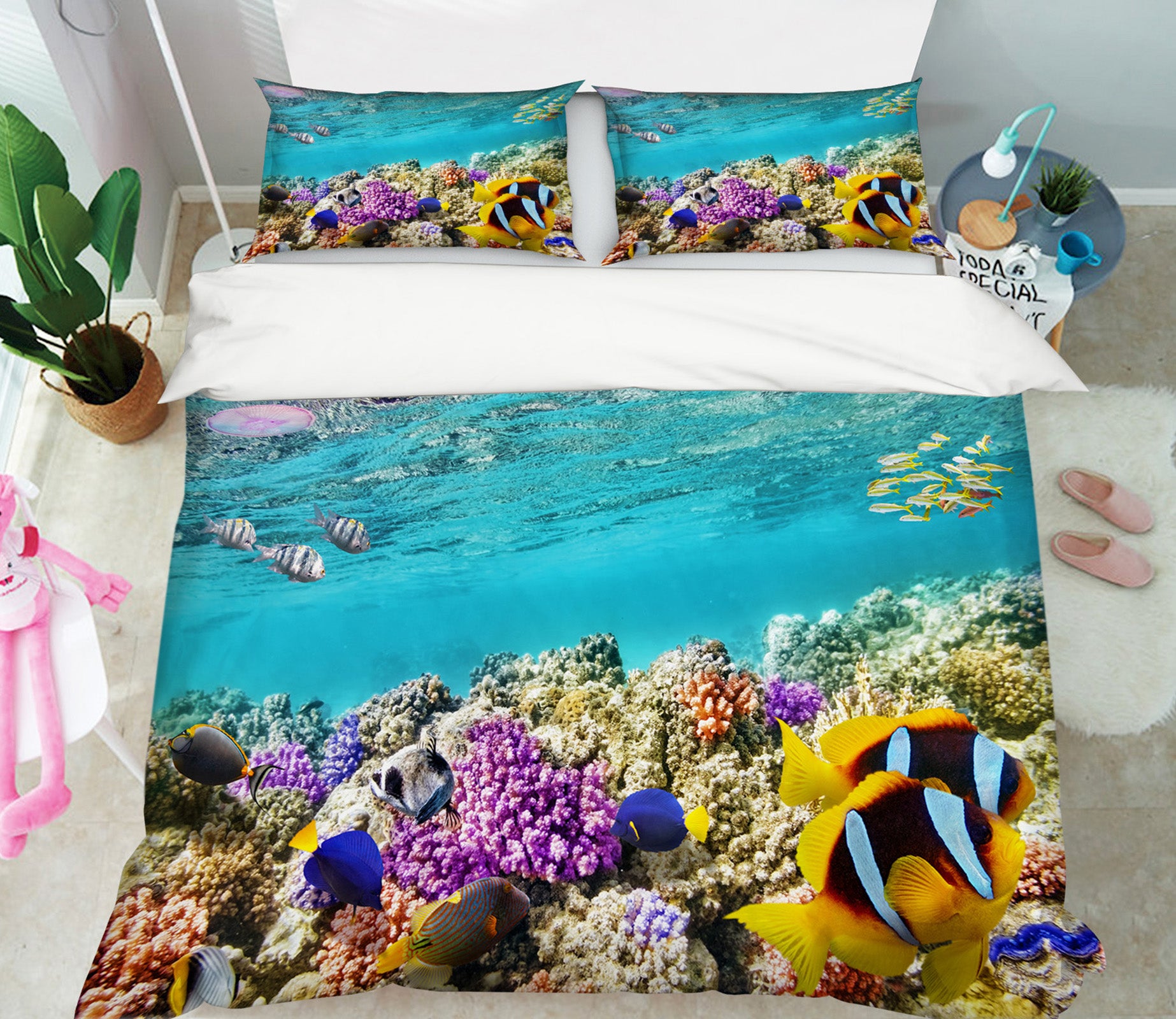3D Seabed Coral 21052 Bed Pillowcases Quilt