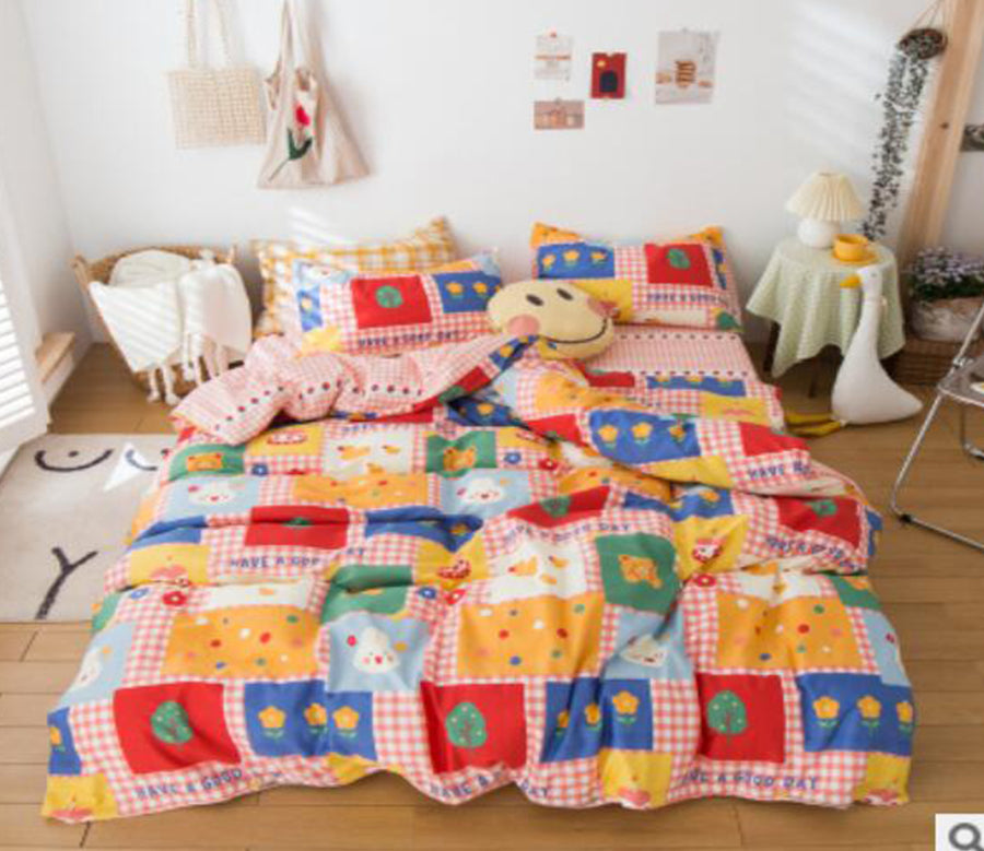 3D Color Block 40237 Bed Pillowcases Quilt