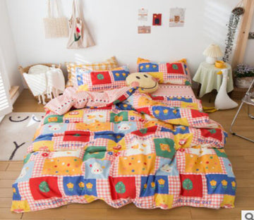 3D Color Block 40237 Bed Pillowcases Quilt