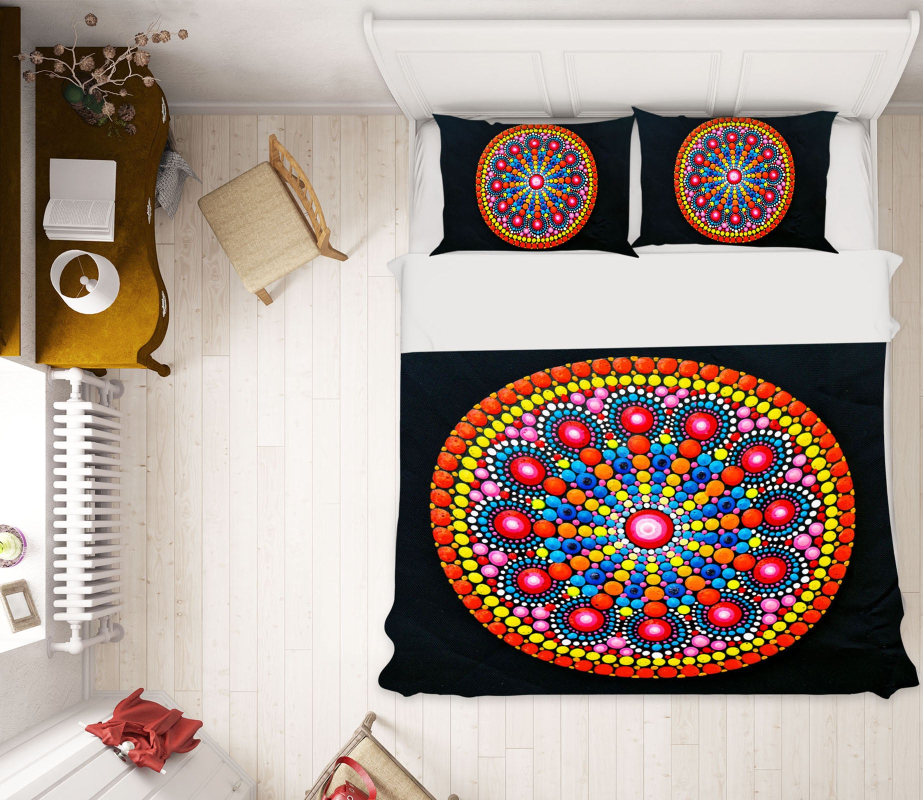 3D Circle Pattern 59019 Bed Pillowcases Quilt