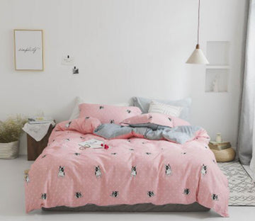 3D Bulldog 20339 Bed Pillowcases Quilt