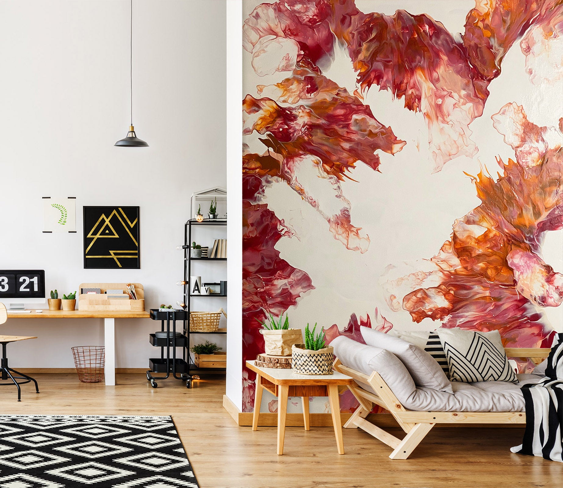 3D Red Light Brown Texture 40037 Valerie Latrice Wall Mural Wall Murals