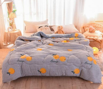 3D Orange 18135 Bed Pillowcases Quilt