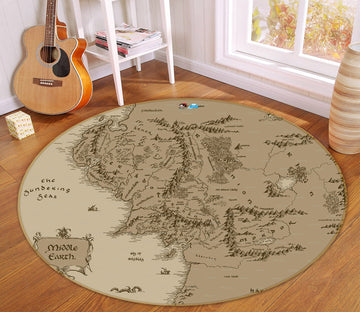 3D Map 74017 Round Non Slip Rug Mat