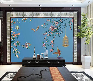 3D Flower Bird 2718 Wall Murals Wallpaper AJ Wallpaper 2 