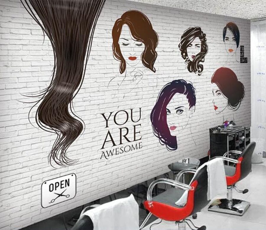 3D Hair Styling 1527 Wall Murals Wallpaper AJ Wallpaper 2 