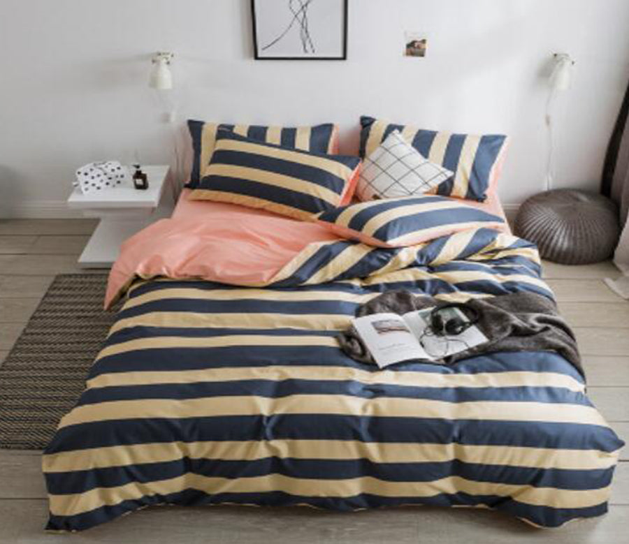 3D Black And Yellow Stripes 15130 Bed Pillowcases Quilt