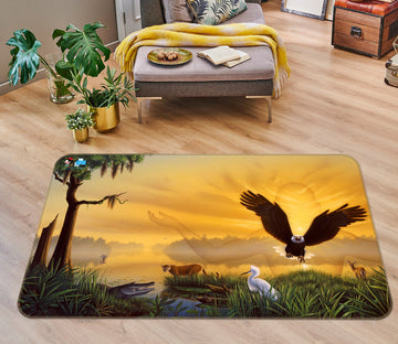 3D Flying Eagle 85080 Jerry LoFaro Rug Non Slip Rug Mat