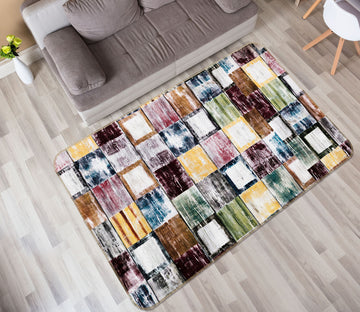 3D Square Pattern 29202 Non Slip Rug Mat