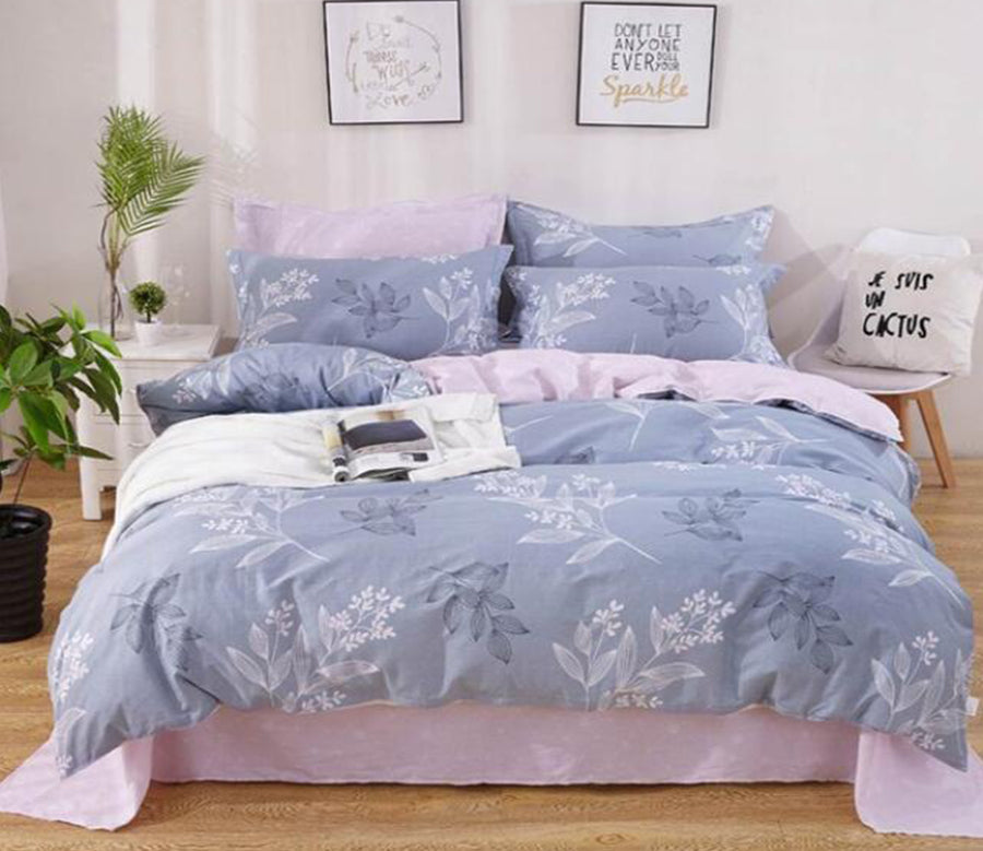 3D Fog Blue 7093 Bed Pillowcases Quilt