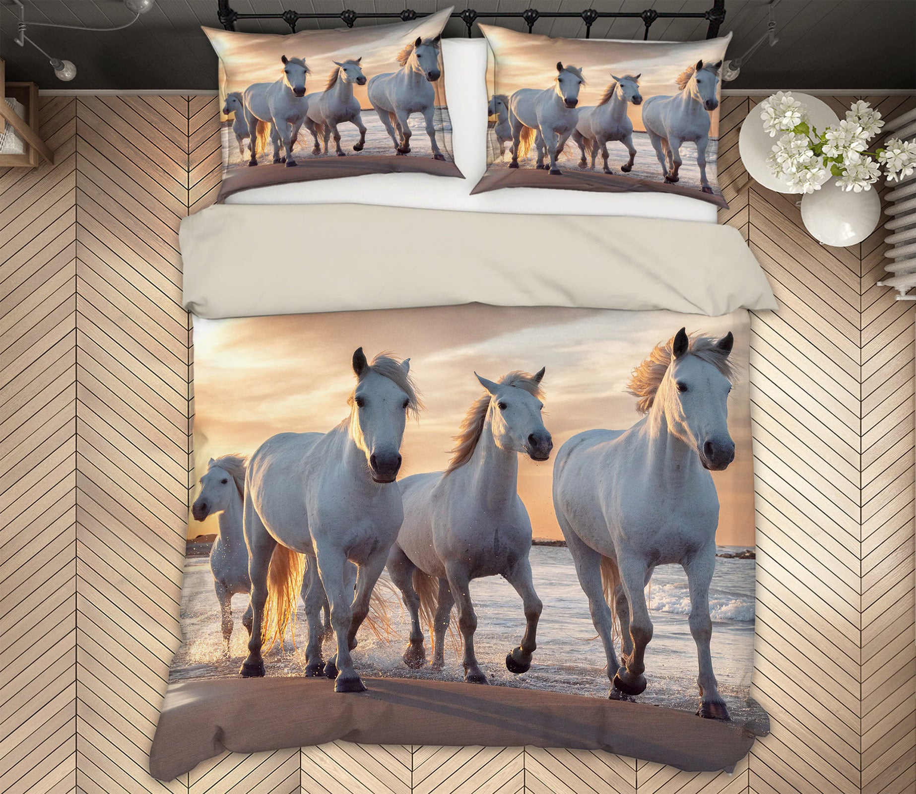3D Group Horse 59208 Bed Pillowcases Quilt